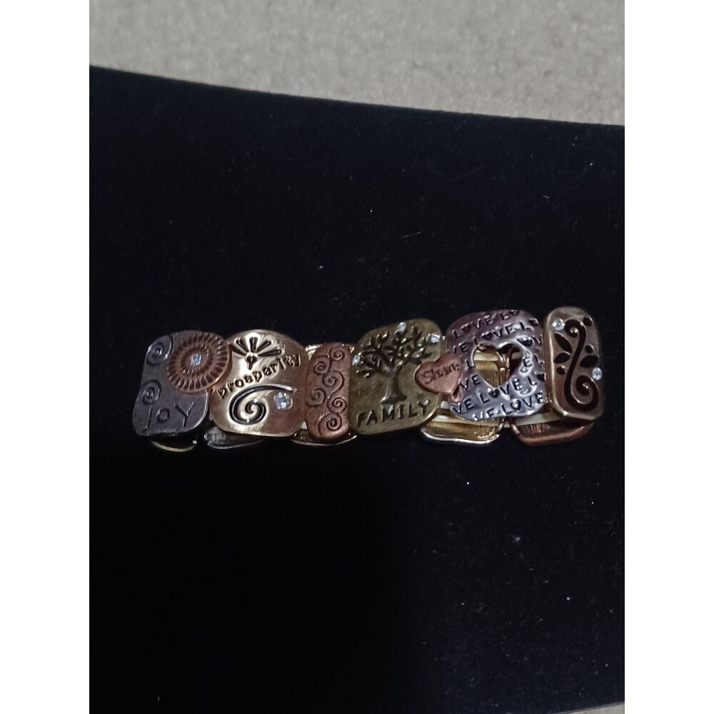 Inspirational Gold & Silver Stretch Bracelet